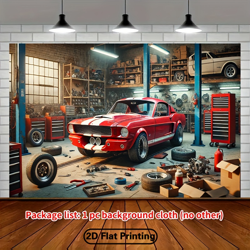 Classic Car Garage Workshop Ba - Auto Repair Shop Background ulasan dan harga