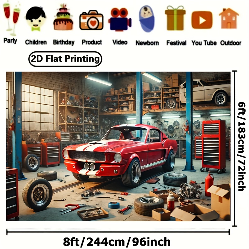 Classic Car Garage Workshop Ba - Auto Repair Shop Background ulasan dan harga