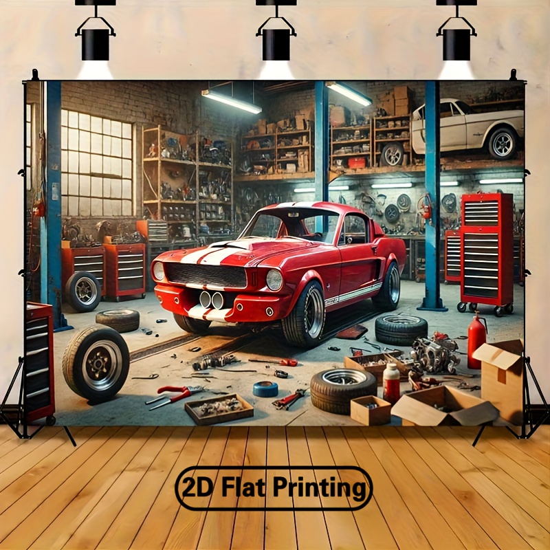 Classic Car Garage Workshop Ba - Auto Repair Shop Background ulasan dan harga