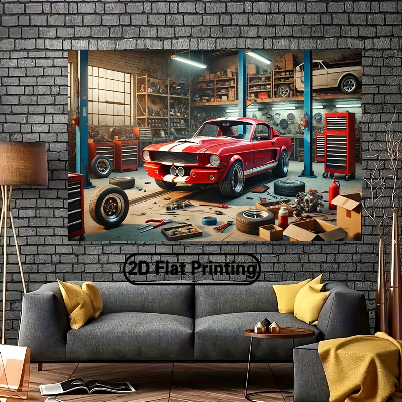 Classic Car Garage Workshop Ba - Auto Repair Shop Background ulasan dan harga