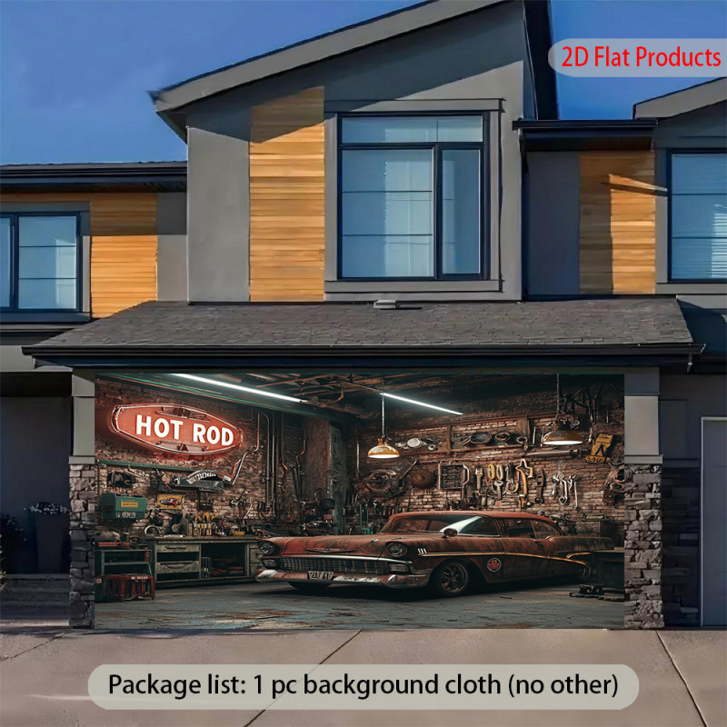 1Vintage Car Garage Banner Bac - Auto Repair Shop Background ulasan dan harga
